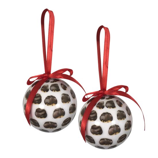 KERSTBOLBAL - KUNSTSTOF ROND GROOT PER 2 VERPAKT