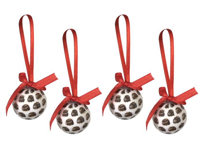 KERSTBOLBAL - KUNSTSTOF ROND KLEIN PER 4 VERPAKT