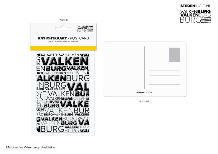 ANSICHTKAART + ENVELOP VALKENBURG