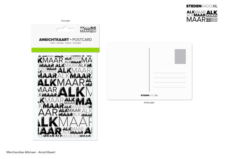 ANSICHTKAART + ENVELOP ALKMAAR