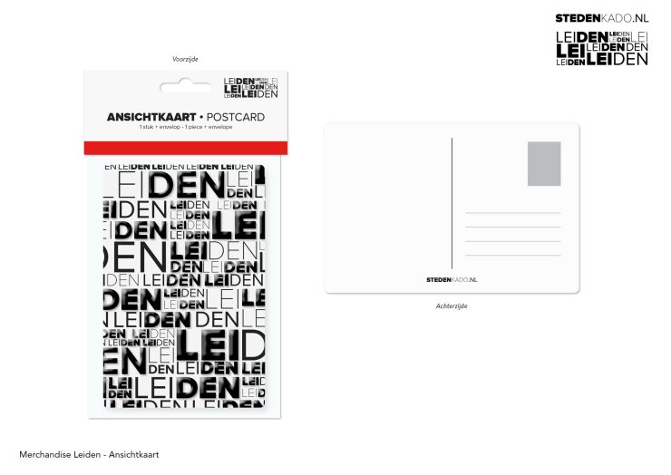 ANSICHTKAART + ENVELOP LEIDEN