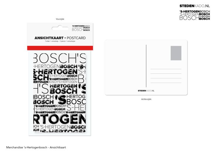 ANSICHTKAART + ENVELOP s-HERTOGENBOSCH
