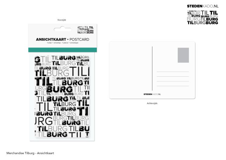 ANSICHTKAART + ENVELOP TILBURG